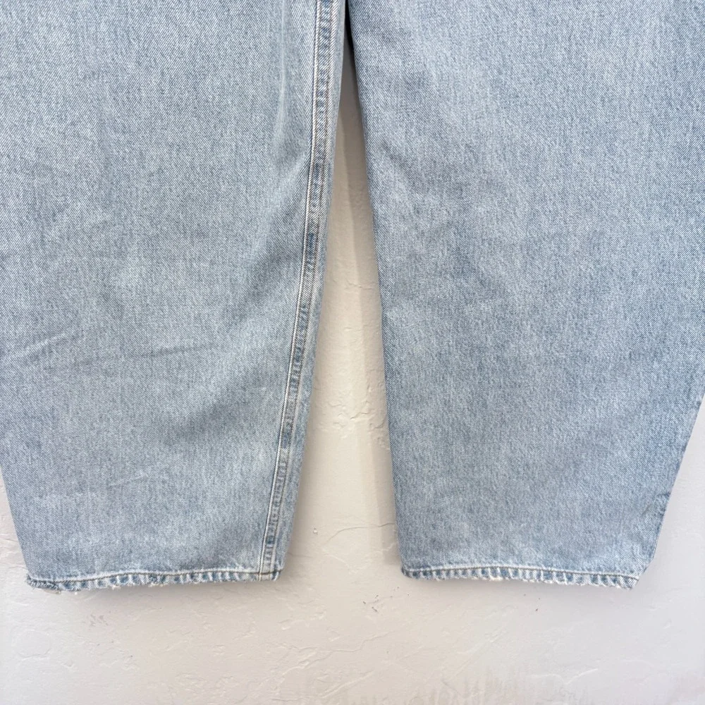 AGolde Broken Waistband Jeans Women Size 34 Blue Light Wash New - Picture 9 of 14